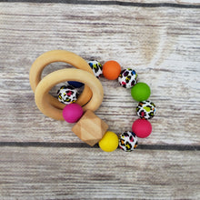 Load image into Gallery viewer, Rainbow Unicorn Paci Clip and Teether Combo